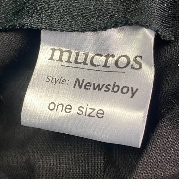 Mucros Weavers Newsboy Cap Hat Women's All Blue Herringbone Tweed Wool Ireland - Picture 12 of 13